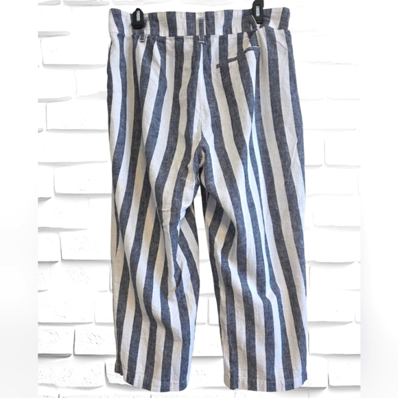 Harve Benard Navy and White Striped Pants - Picture 2 of 7